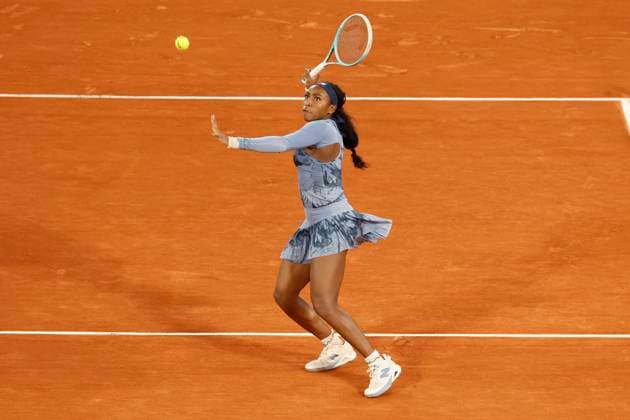 June 4, 2025, Paris, Paris, France: Coco Gauff (USA)) in action during the tennis Grand Slam of Roland Garros 2025, quarter final match between Madison Keys (USA) and Coco Gauff (USA)) at Roland Garros Stadium - on June 04.2025.Paris - France Paris France - ZUMAb253 20250604_zsp_b253_008 Copyright: xLoicxBaratouxx