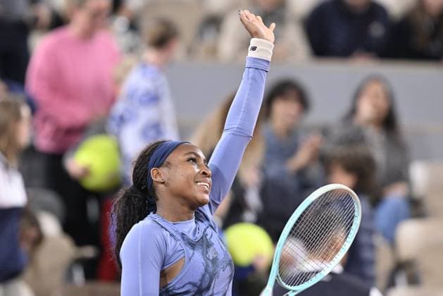 2025 Roland-Garros - Day 11 PARIS, FRANCE - JUNE 04: Coco Gauff of US celebrates after defeating Madison Keys (not seen) of US during quarter-final women s singles match on day 11 of the French Open tennis tournament on Court Philippe-Chatrier at the Roland-Garros in Paris on June 04, 2025. Burak Akbulut Anadolu Paris France. Editorial use only. Please get in touch for any other usage.  Copyright: x2025xAnadoluxBurakxAkbulutx