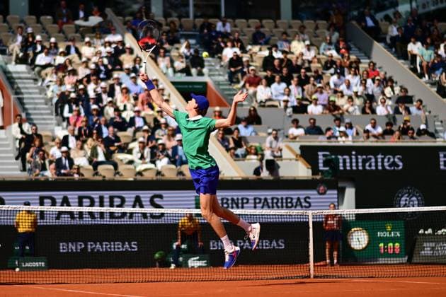 TENNIS : Roland Garros 2025 - Internationaux de France - 04 06 2025 Jannik Sinner ( Italy ) during the 2025 French Open at Roland Garros on Juin 04, 2025 in Paris, France. ( Photo Dante Badano PSNewz ) - ParisFrance  Copyright: xx