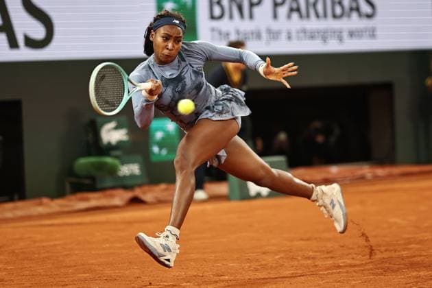 Coco Gauff, USA, during semifinals of 2025 French Open at Roland Garros, Paris, 04 06 2025