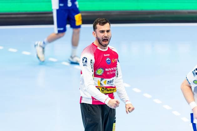 04 06 2025, GER, Handball, Men, Season 24 25, 1 Daikin Handball Bundesliga, 33 Matchday, ThSV Eisenach 1 VfL Potsdam Matija Spikic ThSV Eisenach,1 99817 Eisenach Werner Assmann Halle Am Sportp Thueringen Germany