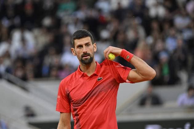 Tennis : Roland Garros 2025 - ITF - Tennis - Roland Garros 2025 - ITF - Novak Djokovic - Serbie France  Copyright: xChryslenexCaillaudx Psnewzx