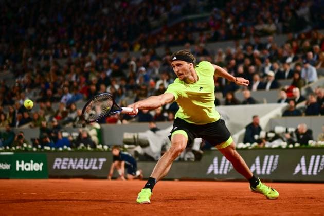 TENNIS : Roland Garros 2025 - Internationaux de France - 04 06 2025 Alexander Zverev ( Germany ) during the 2025 French Open at Roland Garros on Juin 04, 2025 in Paris, France. ( Photo Dante Badano PSNewz ) - ParisFrance  Copyright: xx