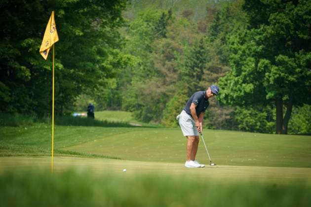 June 4, 2025, Alton, On, CANADA: Mike Weir taking a practice putt on the 15th hole during the RBC Canadian Open Golf Pro Am in Alton, Ont., Wednesday, June 4, 2025. 20250604 RBC CANADIAN OPEN PRO AM  - ZUMAc35_ 20250604_zaf_c35_109 Copyright: xPeterxPowerx