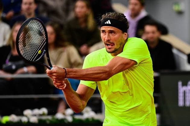 TENNIS : Roland Garros 2025 - Internationaux de France - 04 06 2025 Alexander Zverev ( Germany ) during the 2025 French Open at Roland Garros on Juin 04, 2025 in Paris, France. ( Photo Dante Badano PSNewz ) - ParisFrance  Copyright: xx