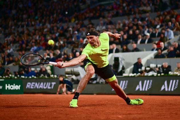 TENNIS : Roland Garros 2025 - Internationaux de France - 04 06 2025 Alexander Zverev ( Germany ) during the 2025 French Open at Roland Garros on Juin 04, 2025 in Paris, France. ( Photo Dante Badano PSNewz ) - ParisFrance  Copyright: xx