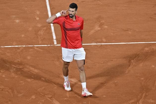 2025 Roland-Garros - Day 11 PARIS, FRANCE - JUNE 04: Novak Djokovic of Serbia celebrates after winning against Alexander Zverev of Germany during the Men s Singles Quarter Final match on Day Eleven of the 2025 French Open at Roland Garros on June 04, 2025 in Paris, France. Burak Akbulut Anadolu Paris France. Editorial use only. Please get in touch for any other usage.  Copyright: x2025xAnadoluxBurakxAkbulutx