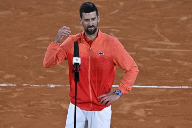 2025 Roland-Garros - Day 11 PARIS, FRANCE - JUNE 04: Novak Djokovic of Serbia celebrates after winning against Alexander Zverev of Germany during the Men s Singles Quarter Final match on Day Eleven of the 2025 French Open at Roland Garros on June 04, 2025 in Paris, France. Burak Akbulut Anadolu Paris France. Editorial use only. Please get in touch for any other usage.  Copyright: x2025xAnadoluxBurakxAkbulutx