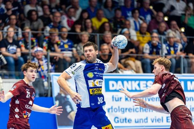 04 06 2025, GER, Handball, Men, Season 24 25, 1 Daikin Handball Bundesliga, 33 Matchday, ThSV Eisenach 1 VfL Potsdam Malte Donker ThSV Eisenach,39 99817 Eisenach Werner Assmann Halle Am Sportp Thueringen Germany