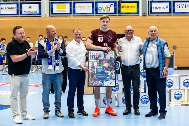 04 06 2025, GER, Handball, Men, Season 24 25, 1 Daikin Handball Bundesliga, 33 Matchday, ThSV Eisenach 1 VfL Potsdam Dustin Kraus 1 VfL Potsdam 99817 Eisenach Werner Assmann Halle Am Sportp Thueringen Germany