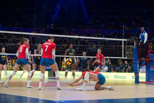 Czech Republic vs Brazil RIO DE JANEIRO, RJ - 04.06.2025: CZECH REPUBLIC VS BRAZIL - The Brazilian women& 39;s volleyball team debuts in the VNL by winning 3-0 against the Czech Republic, at Maracanazinho, in Rio de Janeiro, RJ, this Wednesday (04). (Photo: Letycia Miller Fotoarena) x2749312x  LetyciaxMiller