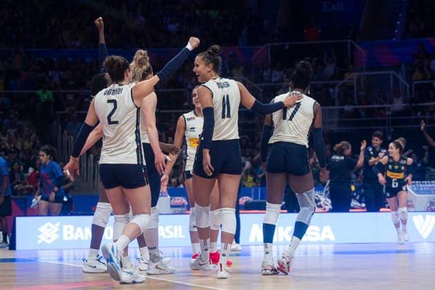 USA vs Italy RIO DE JANEIRO, RJ - 04.06.2025: USA VS ITALY - Italy& 39;s women& 39;s volleyball team debuts in the VNL by beating the United States, at Maracanazinho in Rio de Janeiro, RJ, this Wednesday (04). (Photo: Letycia Miller Fotoarena) x2749339x  LetyciaxMiller