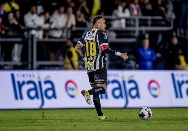 Neymar Jr from FC Santos test match RB Leipzig FC Santos 3 1 on May 28, 2025 at the training camp in Braganza, Brazil Estadio Cicero De Souza, Braganza Brazil RB Leipzig FC Santos 3 1