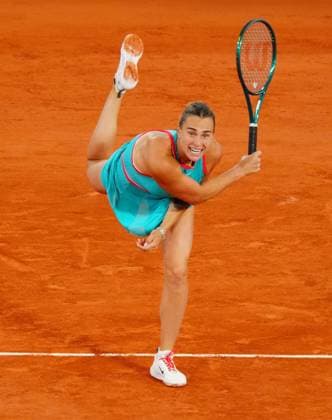 Aryna Sabalenka in semi-final action French Open Tennis, Day Twelve, Tennis, Roland Garros, Paris, France - 05 Jun 2025 EDITORIAL USE ONLY No use with unauthorised audio, video, data, fixture lists, club league logos or live services. Online in-match use limited to 120 images, no video emulation. No use in betting, games or single club league player publications. Copyright: xJavierxGarcia Shutterstockx 15337995x