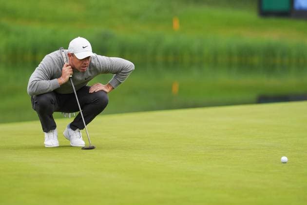 RBC Canadian Open 2025 - Round One CALEDON, CANADA - JUNE 5 : Rory McIlroy of Northern Ireland checks out the green during the first round of the RBC Canadian Open 2025 at TPC Toronto at Osprey Valley in Caledon, Ontario, Canada on June 05, 2025. Mert Alper Dervis Anadolu Ontario Canada. Editorial use only. Please get in touch for any other usage.  Copyright: x2025xAnadoluxMertxAlperxDervisx