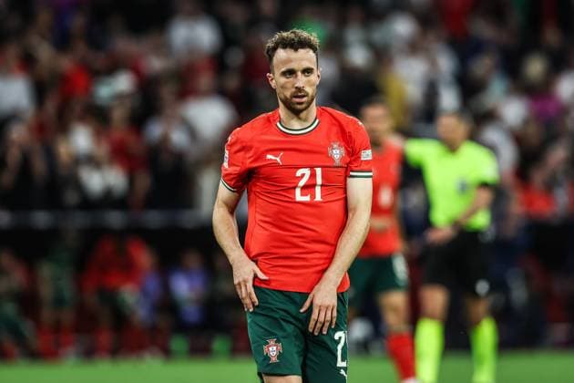 Sport, Football, UEFA Nations League season 2024 2025 Final Four semi-final Germany Portugal 04 06 2025, Munich Football Arena Diogo Jota Portugal, 21 Munich Munich Football Arena Allianz Arena Bayern Germany