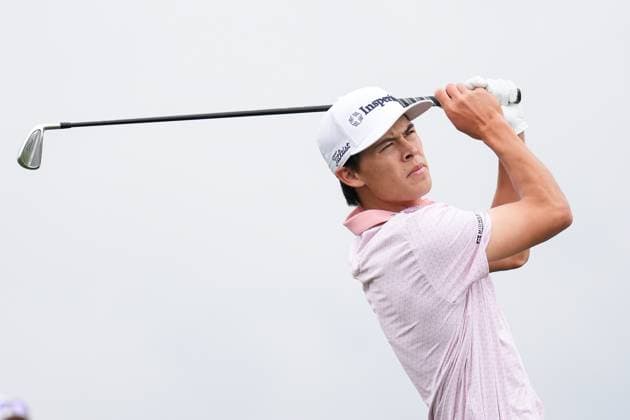 RBC Canadian Open 2025 - Round One CALEDON, CANADA - JUNE 5 : Johnny Keefer of the United States looks on after a hit during the first round of the RBC Canadian Open 2025 at TPC Toronto at Osprey Valley in Caledon, Ontario, Canada on June 05, 2025. Mert Alper Dervis Anadolu Caledon Canada. Editorial use only. Please get in touch for any other usage.  Copyright: x2025xAnadoluxMertxAlperxDervisx