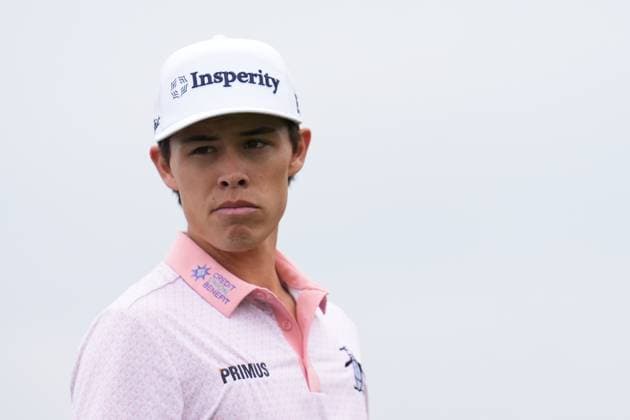 RBC Canadian Open 2025 - Round One CALEDON, CANADA - JUNE 5 : Johnny Keefer of the United States looks on after a hit during the first round of the RBC Canadian Open 2025 at TPC Toronto at Osprey Valley in Caledon, Ontario, Canada on June 05, 2025. Mert Alper Dervis Anadolu Caledon Canada. Editorial use only. Please get in touch for any other usage.  Copyright: x2025xAnadoluxMertxAlperxDervisx