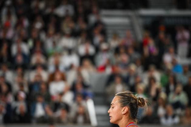 June 5, 2025, Paris, France, France: Aryna SABALENKA of Belarus during the twelfth day of Roland-Garros 2025, French Open 2025, Grand Slam tennis tournament at Roland-Garros Stadium on June 05, 2025 in Paris, France. Paris France - ZUMAm308 20250605_zsp_m308_020 Copyright: xMatthieuxMirvillex
