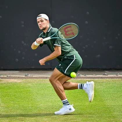 5th June 2025; Edgbaston Priory Club, Birmingham, England: Lexus Birmingham Open Tennis, Day 4; Otto Virtanen (FIN) hits a forehand in the match against Marc-Andre Huesler (SUI)  ActionPlus12798344 GodfreyxPitt