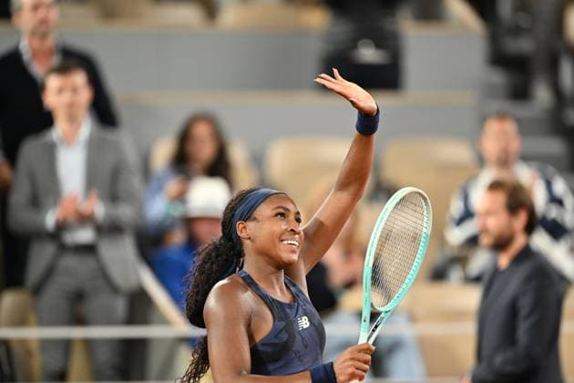 2025 Roland-Garros - Day 12 PARIS, FRANCE - JUNE 05: Coco Gauff of the United States celebrates winning match against Lois Boisson of France during the Women s Singles Semifinal match on Day Twelve of the 2025 French Open at Roland Garros on June 05, 2025 in Paris, France. Mustafa Yalcin Anadolu Paris France. Editorial use only. Please get in touch for any other usage.  Copyright: x2025xAnadoluxMustafaxYalcinx