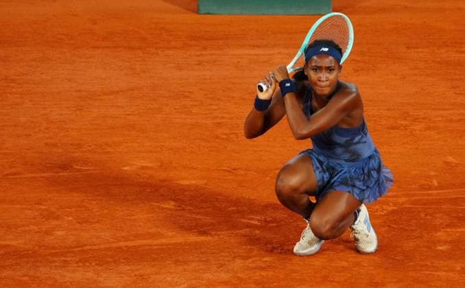 Coco Gauff during her semi final win over Lois Boisson French Open Tennis, Day Twelve, Tennis, Roland Garros, Paris, France - 05 Jun 2025 EDITORIAL USE ONLY No use with unauthorised audio, video, data, fixture lists, club league logos or live services. Online in-match use limited to 120 images, no video emulation. No use in betting, games or single club league player publications.  Copyright: xJavierxGarcia Shutterstockx 15337995bk