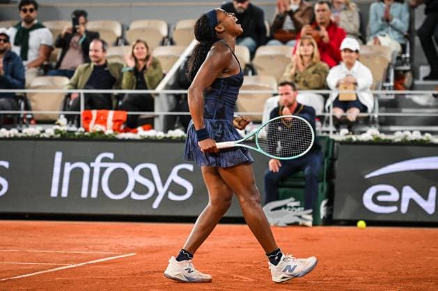 June 5, 2025, Paris, France, France: Coco GAUFF of United States celebrates his victory during the twelfth day of Roland-Garros 2025, French Open 2025, Grand Slam tennis tournament at Roland-Garros Stadium on June 05, 2025 in Paris, France. Paris France - ZUMAm308 20250605_zsp_m308_039 Copyright: xMatthieuxMirvillex