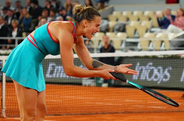 Aryna Sabalenka French Open Tennis, Day Twelve, Tennis, Roland Garros, Paris, France - 05 Jun 2025 EDITORIAL USE ONLY No use with unauthorised audio, video, data, fixture lists, club league logos or live services. Online in-match use limited to 120 images, no video emulation. No use in betting, games or single club league player publications.  Copyright: xJavierxGarcia Shutterstockx 15337995cy