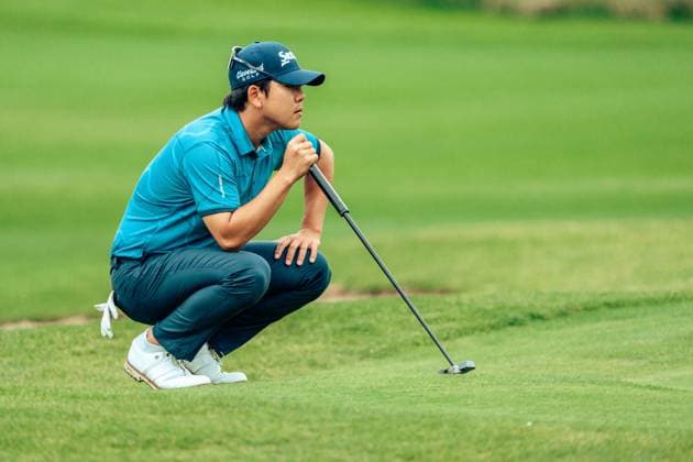 Hildisrieden, Switzerland, June 5th 2025: Dongwon Kim (KOR) during the first round of the hotelplanner Tour Swiss Challenge at Golf Sempach, Lucerne, Switzerland. (Mike Wiss SPP) Copyright: xMikexWissx xSPPx spp-en-MiWiSp-014