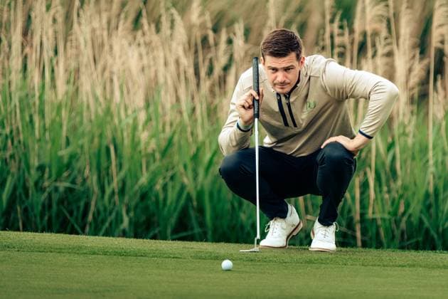 Hildisrieden, Switzerland, June 5th 2025: Yente van Doren (BEL) reading a putt during the first round of the hotelplanner Tour Swiss Challenge at Golf Sempach, Lucerne, Switzerland. (Mike Wiss SPP) Copyright: xMikexWissx xSPPx spp-en-MiWiSp-204