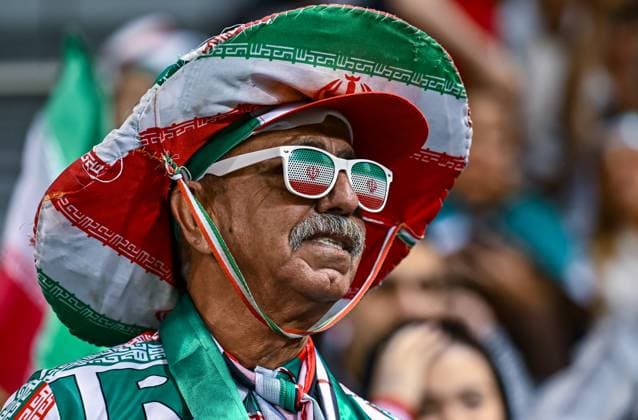 2026 FIFA World Cup, WM, Weltmeisterschaft, Fussball Qualifier -Qatar v Iran A fan of Iran cheers ahead of the FIFA World Cup 2026 AFC Asian Qualifiers group A third round match between Qatar and Iran at Jassim Bin Hamad Stadium in Doha, Qatar, on June 5, 2025 DOHA Qatar Copyright: xNOUSHADx
