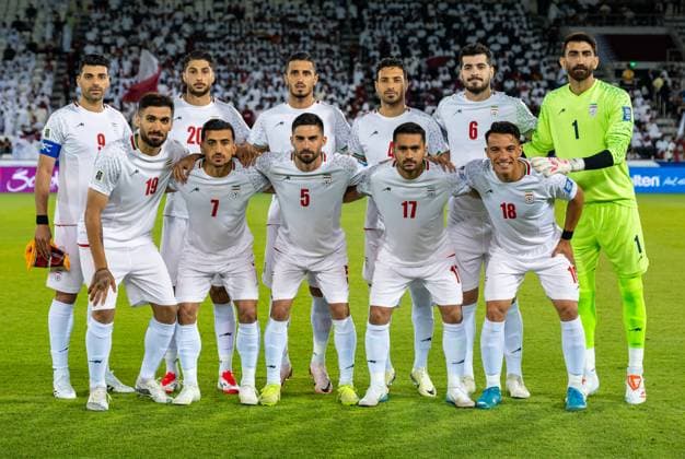 2026 FIFA World Cup, WM, Weltmeisterschaft, Fussball Qualifier -Qatar v Iran Iran team players pose for a team photo prior to the FIFA World Cup 2026 AFC Asian Qualifiers group A third round match between Qatar and Iran at Jassim Bin Hamad Stadium in Doha, Qatar, on June 5, 2025 DOHA Qatar Copyright: xNOUSHADx
