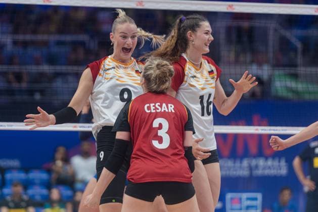 Germany vs Italy RIO DE JANEIRO, RJ - 05.06.2025: GERMANY VS ITALY - Italy& 39;s women& 39;s volleyball team wins in a tie break against Germany on the second day of the VNL, at Maracanazinho in Rio de Janeiro, RJ, this Thursday (05). (Photo: Letycia Miller Fotoarena) x2749669x  LetyciaxMiller