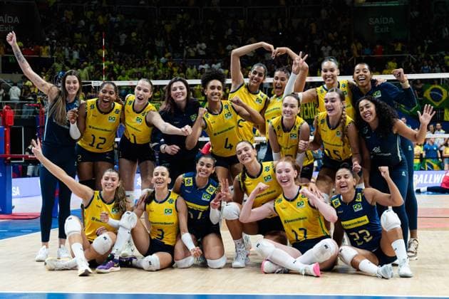 Brazil x United States RIO DE JANEIRO, RJ - 05.06.2025: BRAZIL X UNITED STATES - Brazil beats the United States 3-0 on the second day of VNL, at Maracanazinho in Rio de Janeiro, RJ, this Thursday (05). (Photo: Letycia Miller Fotoarena) x2749708x  LetyciaxMiller
