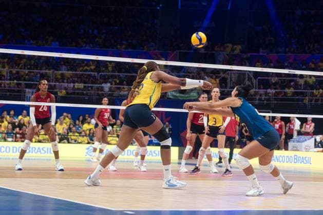 Volleyball, Women, Nations League, Brazil - USA