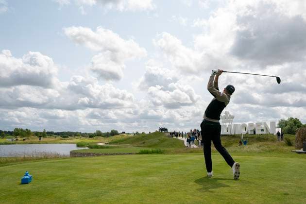 2025-06-06 KLM OPEN 2025 AMSTERDAM, THE NETHERLANDS - JUNE 6: Matthias Schwab of Austria during Round 2 of the KLM Open 2025, DP World Tour at The International on June 6, 2025 in Amsterdam, The Netherlands. Amsterdam The International The Netherlands Content not available for redistribution in The Netherlands directly or indirectly through any third parties. Copyright: xHenkxSeppenx