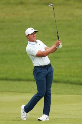 RBC Canadian Open 2025 at TPC Toronto at Osprey Valley CALEDON, ONTARIO - JUNE 06: Cameron Champ of the United States hits from the 9th fairway during the second round of the RBC Canadian Open 2025 at TPC Toronto at Osprey Valley on June 06, 2025 in Caledon, Ontario, Canada. Caledon Ontario United States  Copyright: xAmyxLemusx originalFilename:lemus-rbccanad250606_np8Fo.jpg