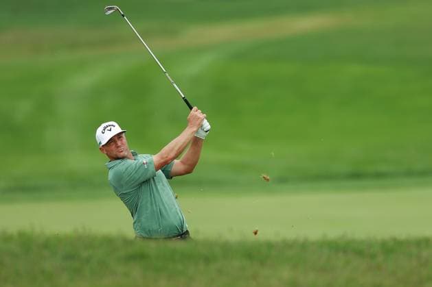 RBC Canadian Open 2025 at TPC Toronto at Osprey Valley CALEDON, ONTARIO - JUNE 06: Alex Noren of Sweden hits from the bunker on the 9th fairway during the second round of the RBC Canadian Open 2025 at TPC Toronto at Osprey Valley on June 06, 2025 in Caledon, Ontario, Canada. Caledon Ontario United States  Copyright: xAmyxLemusx originalFilename:lemus-rbccanad250606_npgdJ.jpg