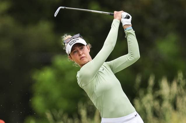 LPGA, Golf Damen 2025: ShopRite LPGA Classic Presented By Acer JUN 06 June 06, 2025: Nelly Korda of the United States watches her tee shot during the ShopRite LPGA Classic Presented by Acer in Galloway, NJ. Mike Langish CSM (Credit Image: Ã‚Â Mike Langish Cal Media) (Credit Image: Ã‚Â Mike Langish Cal Sport Media) (Credit Image: Â Mike Langish Cal Sport Media) Galloway New Jersey United States of America EDITORIAL USE ONLY Copyright: xx ZUMA-20250606_zma_c04_011.jpg MikexLangishx csmphotothree390156