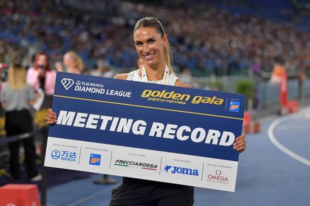 Bilder des Jahres 2025, Sport 06 Juni Sport Themen der Woche KW23 Sport Bilder des Tages Sandi Morris of Usa during the Wanda Diamond League - Golden Gala Pietro Mennea on June 6, 2025 at Olympic Stadium in Rome, Italy  Copyright: xGianlucaxVannicelli IPAxSportx xipa-agency.netx xx IPA_58710197 IPA_Agency_IPA58710197