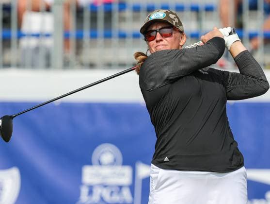 June 06, 2025: Marissa Steen from the United States tees off on the 1st hole during the ShopRite LPGA, Golf Damen Classic Presented by Acer in Galloway, NJ. CSM Galloway United States of America - ZUMAc04_ 20250606_zma_c04_063 Copyright: xMikexLangishx