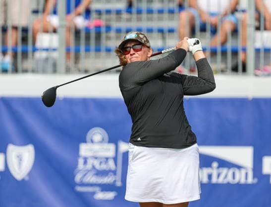 June 06, 2025: Marissa Steen from the United States tees off on the 1st hole during the ShopRite LPGA, Golf Damen Classic Presented by Acer in Galloway, NJ. CSM Galloway United States of America - ZUMAc04_ 20250606_zma_c04_064 Copyright: xMikexLangishx