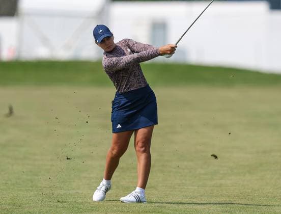 LPGA, Golf Damen 2025: ShopRite LPGA Classic Presented By Acer JUN 06 June 06, 2025: Linnea Strom hits her approach shot from the fairway during the ShopRite LPGA Classic Presented by Acer in Galloway, NJ. Mike Langish CSM (Credit Image: Ã‚Â Mike Langish Cal Media) (Credit Image: Ã‚Â Mike Langish Cal Sport Media) (Credit Image: Â Mike Langish Cal Sport Media) Galloway New Jersey United States of America EDITORIAL USE ONLY Copyright: xx ZUMA-20250606_zma_c04_121.jpg MikexLangishx csmphotothree390325