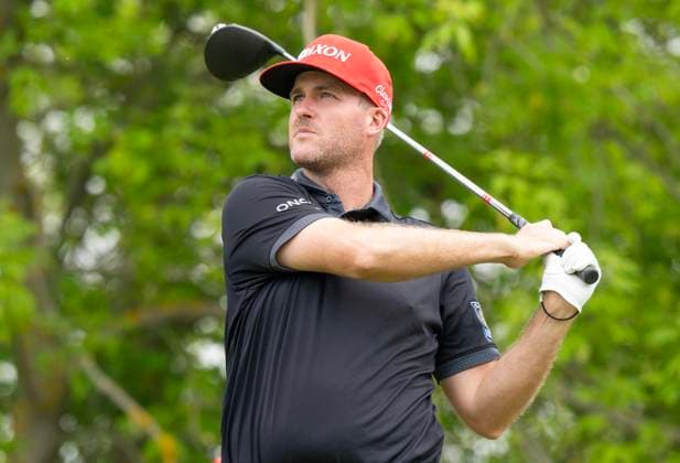 June 6, 2025, Caledon, On, CANADA: Taylor Pendrith of Canada watches his drive on hole 3 in the second round of the RBC Canadian Open golf tournament in Caledon, Ont., Friday, June 6, 2025. Golf 2025: Canadian Open: Second Round  - ZUMAc35_ 20250606_zaf_c35_106 Copyright: xFrankxGunnx