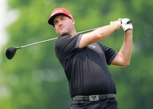 June 6, 2025, Caledon, On, CANADA: Canadian Taylor Pendrith hits his tee shot on the fifth hole during second round of the RBC Canadian Open golf tournament in Caledon, Ont., on Friday, June 6, 2025. Golf 2025: Canadian Open: Second Round  - ZUMAc35_ 20250606_zaf_c35_150 Copyright: xNathanxDenettex