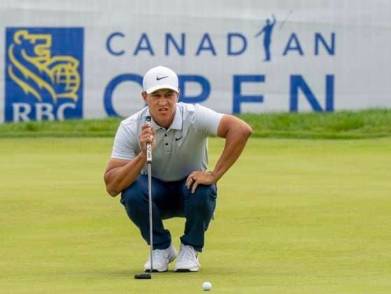 June 6, 2025, Caledon, On, CANADA: Cameron Champ of the USA lines up his putt on hole 9 of the second round of the Canadian Open golf in Caledon, Ont., Friday, June 6, 2025. Golf 2025: Canadian Open: Second Round  - ZUMAc35_ 20250606_zaf_c35_099 Copyright: xFrankxGunnx