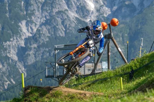 MOUNTAINBIKE - UCI MTB World Series LEOGANG,AUSTRIA,07.JUN.25 - CYCLING, MOUNTAIN BIKE - UCI Mountainbike World Cup, downhill. Image shows Gracey Hemstreet (CAN).  GEPAxpictures xWolfgangxKofler