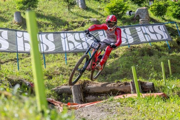 MOUNTAINBIKE - UCI MTB World Series LEOGANG,AUSTRIA,07.JUN.25 - CYCLING, MOUNTAIN BIKE - UCI Mountainbike World Cup, downhill. Image shows Oscar Griffiths (GBR).  GEPAxpictures xWolfgangxKofler