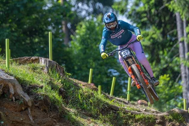 MOUNTAINBIKE - UCI MTB World Series LEOGANG,AUSTRIA,07.JUN.25 - CYCLING, MOUNTAIN BIKE - UCI Mountainbike World Cup, downhill. Image shows George Ethan Craik (GBR).  GEPAxpictures xWolfgangxKofler