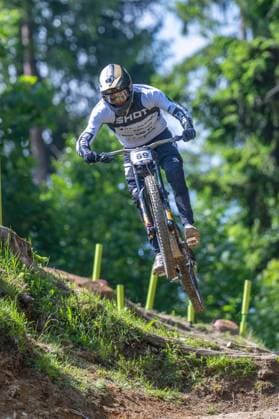 MOUNTAINBIKE - UCI MTB World Series LEOGANG,AUSTRIA,07.JUN.25 - CYCLING, MOUNTAIN BIKE - UCI Mountainbike World Cup, downhill. Image shows Baptiste Pierron (FRA).  GEPAxpictures xWolfgangxKofler